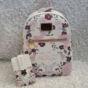 NWT Loungefly Harry Potter Floral mini backpack set